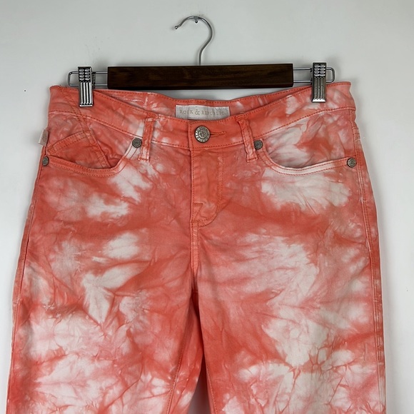 ROCK AND REPUBLIC Skinny Berlin jeans in (orange and white) Peach Rockan… - Picture 7 of 13